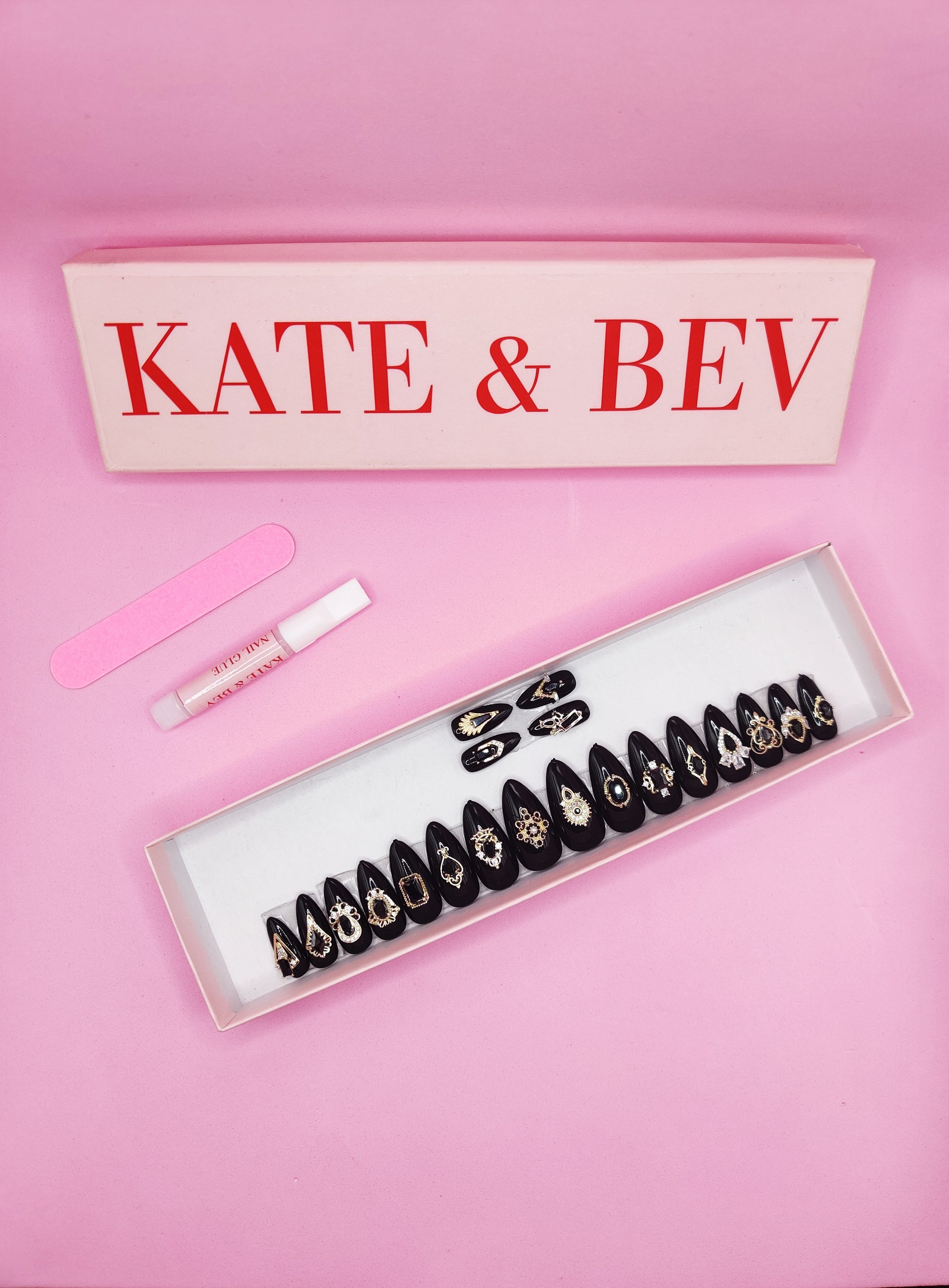 Black Bling Press On Nails